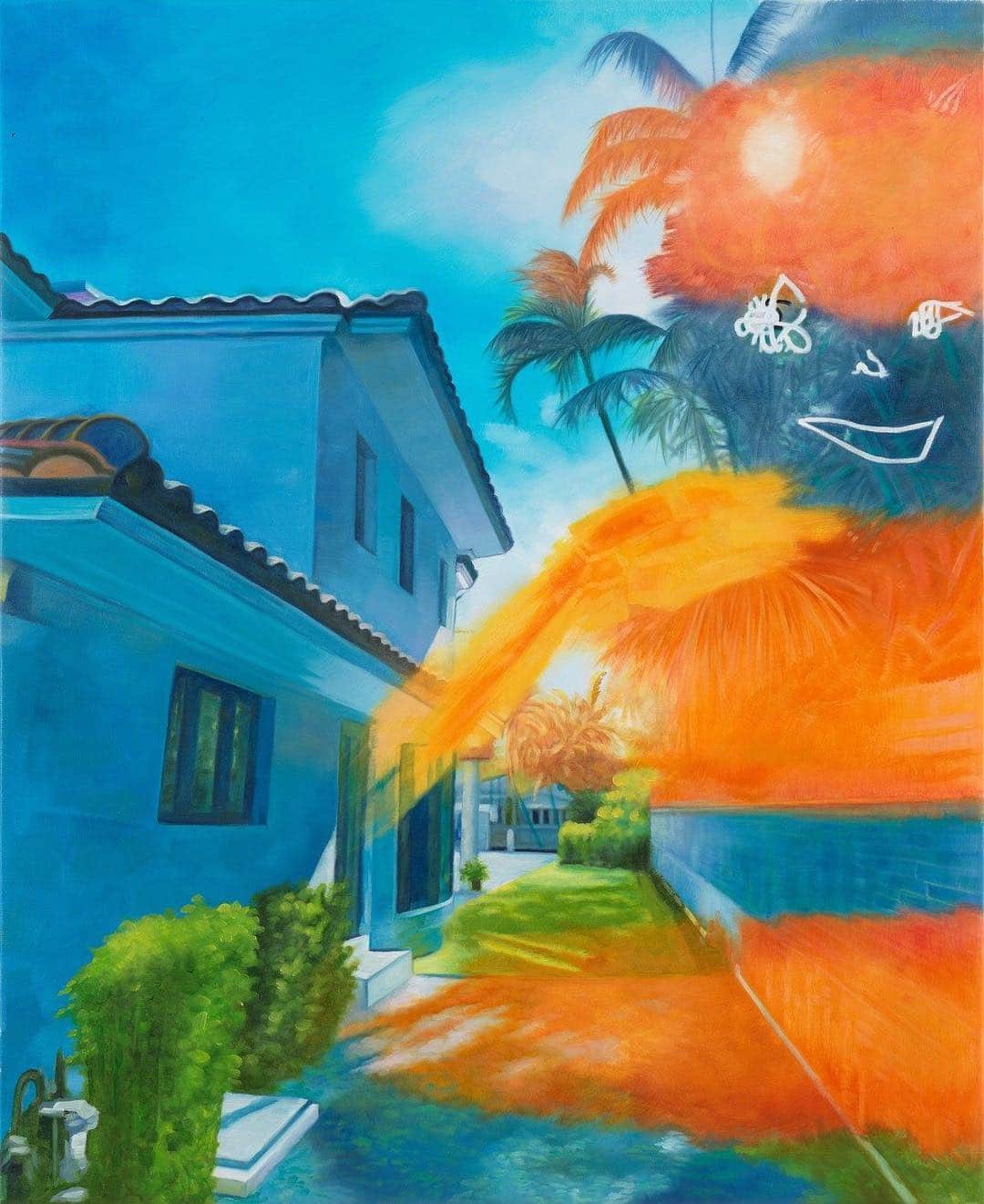 のインスタグラム：「#HarmonyKorine: Join us tonight, from 6–8pm, for the opening of "Harmony Korine: Young Twitchy” at Gagosian, 980 Madison Avenue. The exhibition features new paintings by the artist. Learn more via the link in our bio! __________ #Gagosian Harmony Korine, "Twitchy Kodak Flack," 2018, oil on canvas, 60 ⅜ × 48 ⅜ inches (153.4 × 122.9 cm) © Harmony Korine. Photo: Rob McKeever」