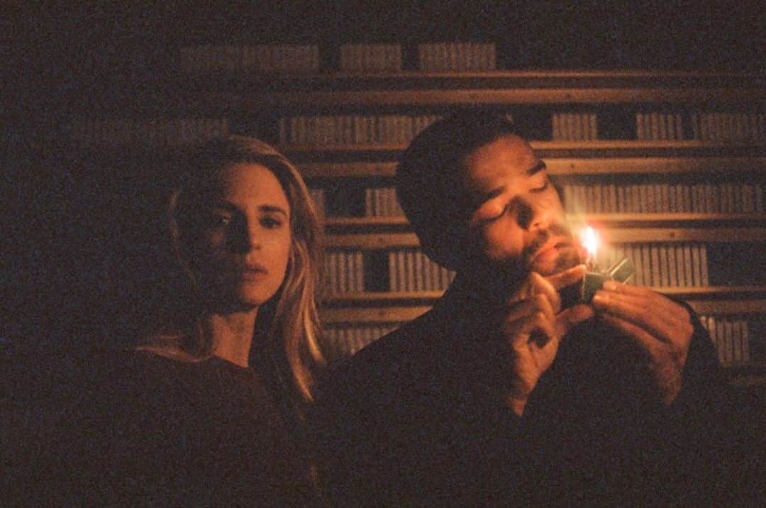 ブリット・マーリングのインスタグラム：「I can’t wait for you all to meet Karim Washington — the detective in Part II— played brilliantly by Kingsley Ben-Adir.  @oliviabee took this image on set.  Karim and OA in detective mode 🔍」