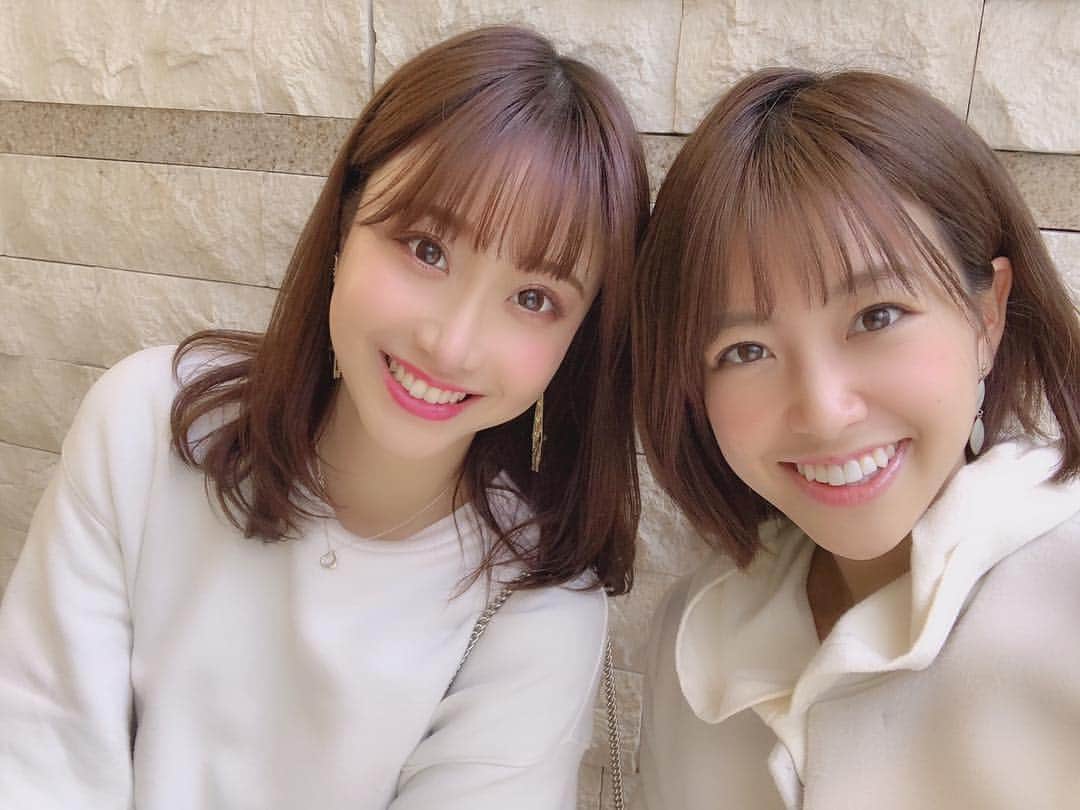 のインスタグラム：「🍨 先週ですが… 同じ事務所のあやちゃんとランチへ✨ 念願のとんかつをお腹いっぱい食べたあと 1人一つずつパフェを平らげました😋至福でした！！ 1か月会わないだけでかなり久しぶりな感覚でしたが、、 3人でも早く集まりたいし ちなみに来週も会う予定🤡笑 #セントフォース #柴田阿弥#中川絵美里」
