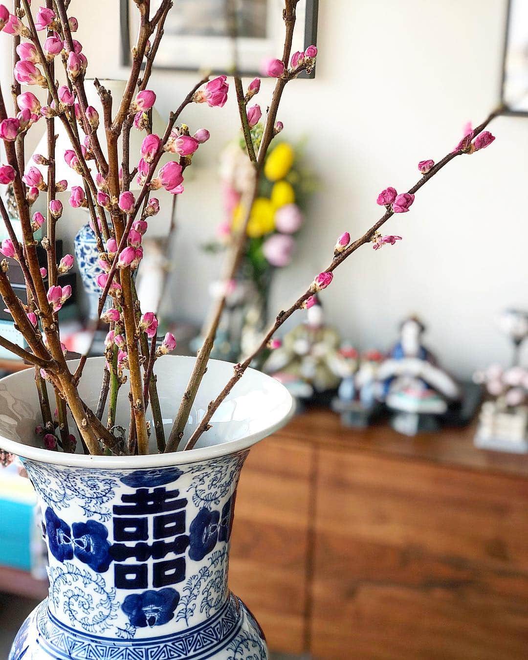 川人未帆さんのインスタグラム写真 - (川人未帆Instagram)「・ 🌸🎎🌸 直前にと思って今日桃の花を買いに行ったら、蕾のものが少なくてちょっと足りないけどまぁいいか👍 ・ #mihokhome  #初節句  #ひなまつり  #はなのあるくらし」3月1日 16時35分 - miho0319kawahito