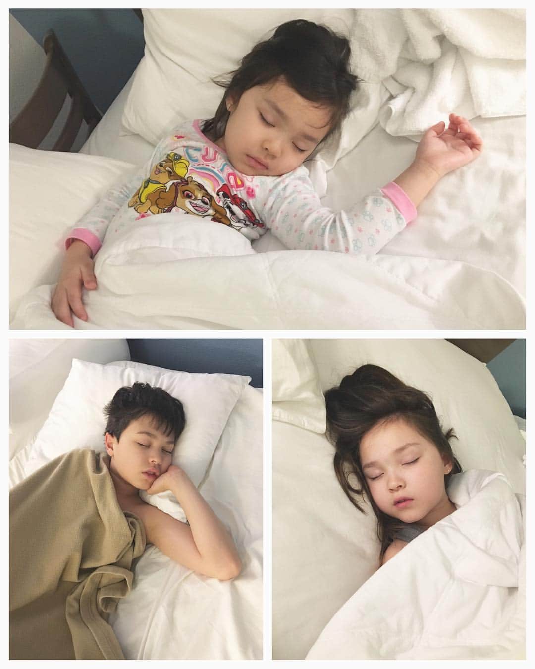 バイリンガル3兄妹のインスタグラム：「ちゃんと3時に起きられました。😂 ・ 子供達も3時45分に起きてトイレを済ませ、そのまま車で寝に戻るはずが ・ 普通にスッキリ目覚めて、 車の中でおしゃべりしてます。 ・ 4:07 予定より7分遅れてホテルを出発。 ・ ・ 今のところなかなか順調！😂 ・ ・ #眠いよぉ #長旅の始まり #日本へ引っ越し #バイリンガル3兄妹」