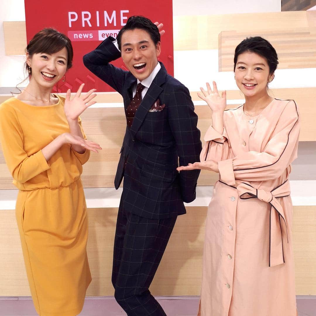 のインスタグラム：「きょうとあすは、 野島アナが卓球日本一決定戦🏓取材のため、 ﻿木村アナが出演です。﻿ 内田アナ、木村アナの同期コンビ再来😁。﻿ 何かポーズを決めてとお願いしたら… こうなりました🤔🤗。﻿ ﻿ 3月に入って、 暖かくなってきましたが﻿ 花粉症の内田アナにはつらい季節です😢😢。﻿ 特にきょうはたくさん花粉が飛んでいました😱。﻿ ﻿ #同期コンビ﻿ #卓球日本一﻿ #暖かくなってきたけど﻿ #花粉症つらい﻿ ﻿ #生野陽子﻿ ワンピース #brahmin @brahmin_fsf﻿ #内田嶺衣奈 @reina.uchida﻿ ワンピース #rope @rope_jp﻿ #木村拓也 @takuya.kimura0801﻿ #野島卓﻿ ﻿ #プライムニュースイブニング﻿ #島田彩夏 #倉田大誠 #反町理 #海老原優香 #小澤陽子 #上中勇樹 #今湊敬樹 #酒井千佳﻿ #フジテレビ #アナウンサー﻿ 公式HP：http://www.fujitv.co.jp/prime_evening/」