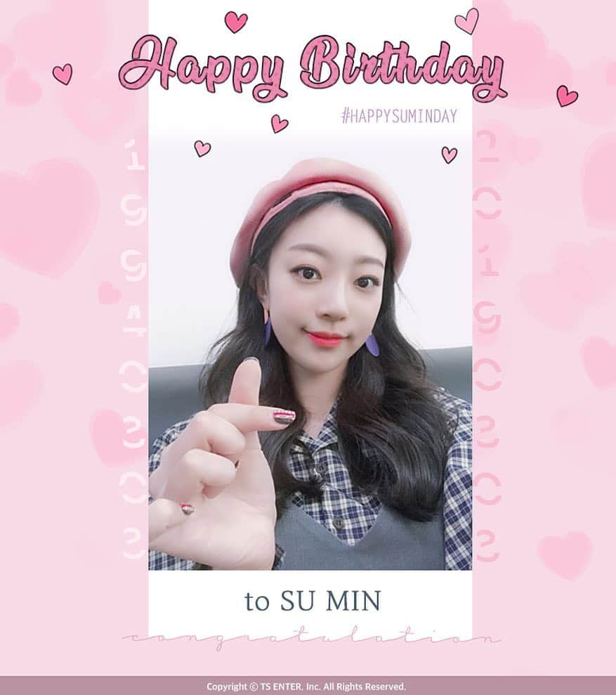 SONAMOOのインスタグラム：「20190303 HAPPY BIRTHDAY to 수민(SU MIN)  #HAPPYSUMINDAY #수민 #SUMIN #소나무 #SONAMOO」