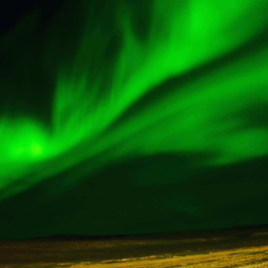 ジョアニー・ロシェットのインスタグラム：「The darkest nights produce the brightest lights 🌌  #truenorthstrongandfree #inukjuak #nunavik #northernlights #auroraborealis」