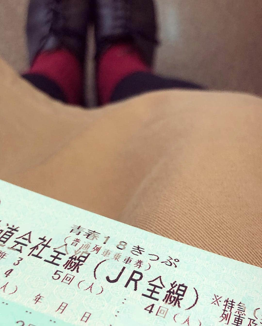 鎌滝えりさんのインスタグラム写真 - (鎌滝えりInstagram)「夢であった青春18きっぷの旅へ。 おなじみの企画にて。  #青春18きっぷ」3月4日 15時08分 - erikamataki