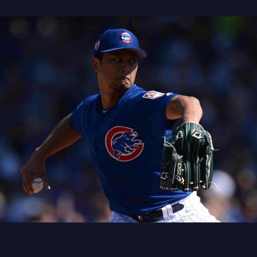 のインスタグラム：「2IP,0H,1BB,3K. #CUBS #springtraining」
