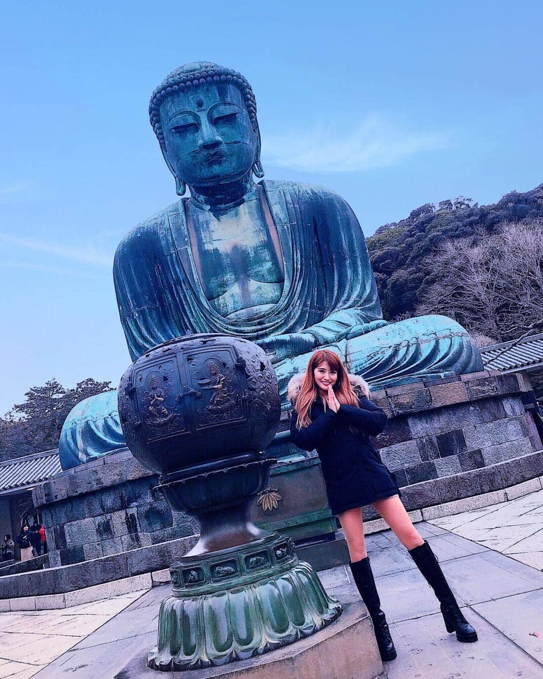鈴木まりなのインスタグラム：「Great Buddha✋🏽👌🏽   」