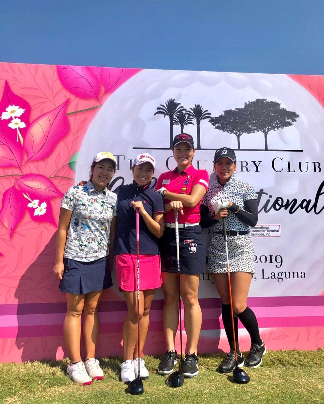 のインスタグラム：「Practice round with these girlsss👯‍♀️👯‍♀️⛳️💕 #golf #phillipines #tourlife」