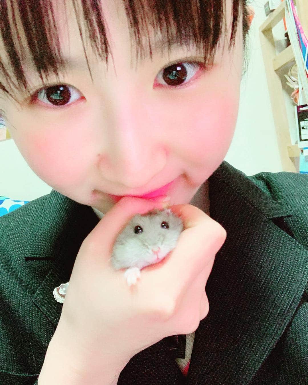 早田ひなのインスタグラム：「癒しの塊です🐹🧡🧡 #ハムスター#ちゅーたさん」