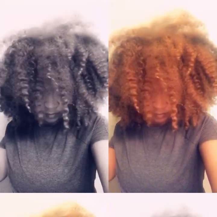 プレシャス・パリスのインスタグラム：「Ok Third day of my #twistout and this #Charlotte weather has my hair looking DRY and HIT 😂 time for a midweek redo with a water bottle and some @miraclebuttercream!」
