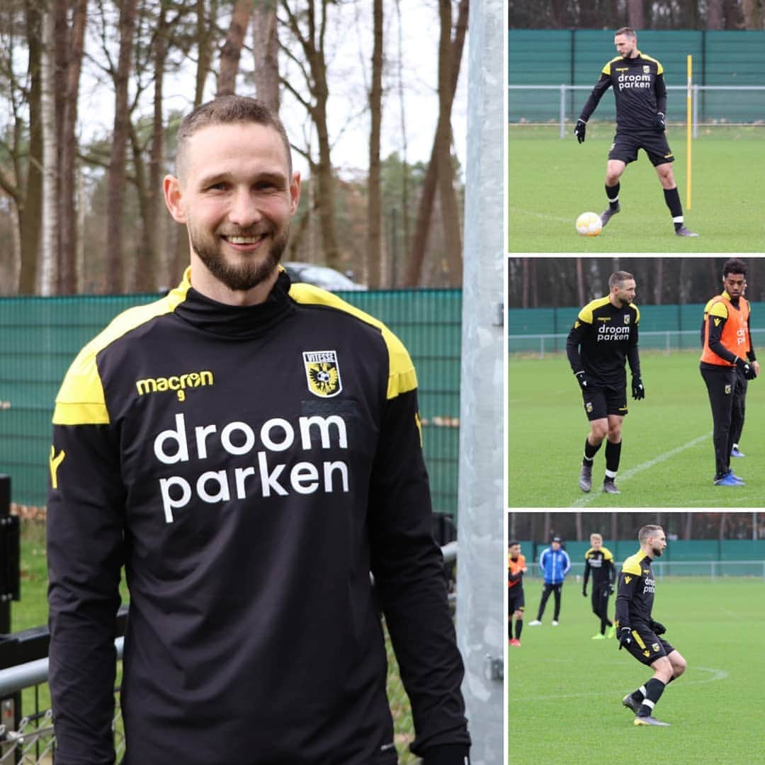 ティム・マタヴジュのインスタグラム：「I`m really happy to be back on training with my teammates. 😃💪 #Vitesse」