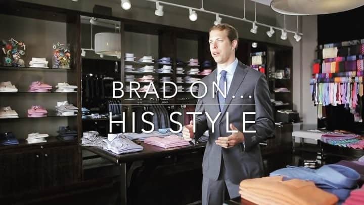 のインスタグラム：「Race Car Driver, @bradkeselowski, on his #IkeBehar style. . . . #IkeBeharGentleman #IkeBeharStore #Menswear #MenStyle #ClassySuits #SharpSuits」