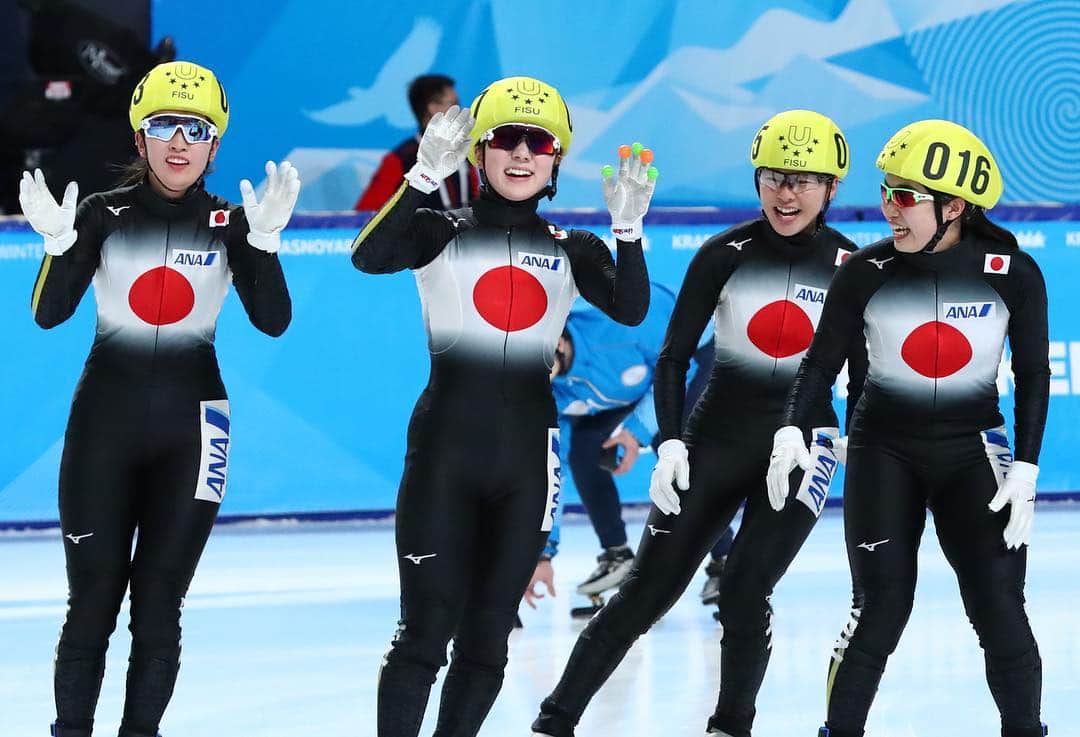 日本オリンピック委員会さんのインスタグラム写真 - (日本オリンピック委員会Instagram)「クラスノヤルスクユニバーシアード 大会第5日（6日）、ショートトラック女子3000mリレーで日本が銀メダルを獲得🙌  男子5000mリレーと同1000mの松津秀太選手が4位に入賞しました。 フィギュアスケートは男子SPが行われ、佐藤洸彬選手が4位、友野一希選手が7位、中村優選手が9位につけています⛸ . [#Universiade #Krasnoyarsk2019 Day5] . Short Track 3000m Relay (Ladies): 🥈 小池佑奈、谷本光、山浦美和子、田中冴実、松山雛子 Yuna Koike, Hinako Matsuyama, Hikari Tanimoto, Miwako Yamaura, Saemi Tanaka . Short Track 5000m Relay (Men): Rank.4 松津秀太、岩佐暖、重弘喜一、小山陸、河合健朗 Shuta Matsuzu, Dan Iwasa, Kiichi Shigehiro, Riku Koyama, Tatsuro Kawai . Short Track Short Track Men 1500m: Shuta Matsuzu Rank.4 . Figure Skating Men Short Program: Hiroaki Sato Rank.4 Kazuki Tomono Rank.7 Shu Nakamura Rank.9 . #ショートトラック #shorttrack #フィギュアスケート #figureskate #FigureSkating . #がんばれニッポン#RealWinter #TEAMJAPAN #TEAMNIPPON #JapanOlympicCommittee . 📸AFLO SPORT, PHOTO KISHIMOTO」3月7日 11時18分 - teamjapanjoc