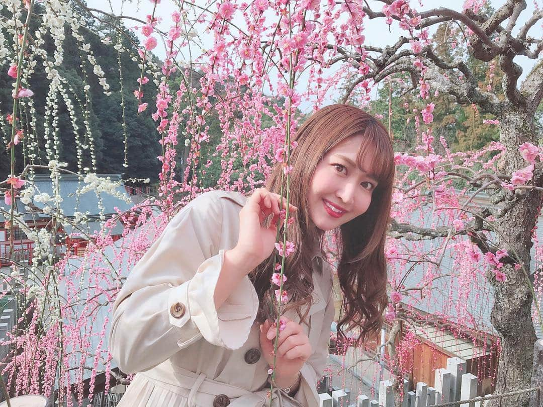 沢井里奈さんのインスタグラム写真 - (沢井里奈Instagram)「♡ . 大縣神社の梅まつり🌸✨ . ピンクと白のしだれ梅が とっても綺麗でした☺️💓💓 320本あるそうです、、😳❤️ . 9時半頃と少し早めに行ったのですが、 10時頃にはもうすごい人になってました🌟 たまたま早く起きれたからなんだけど 早めに行ってよかったです👒🌼💕💕笑 . #flower #beautiful #photogenic #outing #coordinate #fashion #ootd #rirandture #instafashion #makeup #instagood #instagramjapan #japanesegirl #梅まつり #大縣神社 #しだれ梅 #梅の花 #犬山市 #さわーおでかけ #さわーコーデ」3月7日 20時50分 - sawairina