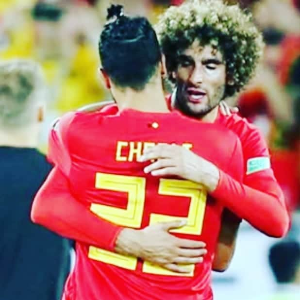 ナセル・シャドリのインスタグラム：「Thanks a lot for everything you done for the @belgianreddevils .you made this country,your familly and friends proud during all those years. You will be missed cose you more than a teammate. Good luck brother for the future.」