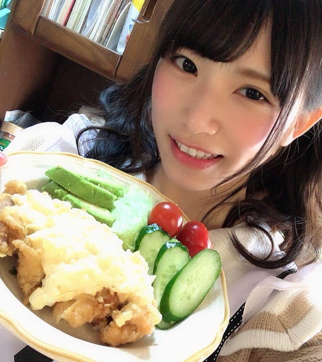 のインスタグラム：「チキン南蛮作ったよ！🌟 Fried chicken with vinegar and tartar sauce.  #南蛮炸鸡 #cooking #cook #love #instagood #好吃 #赞 ##follow #food」