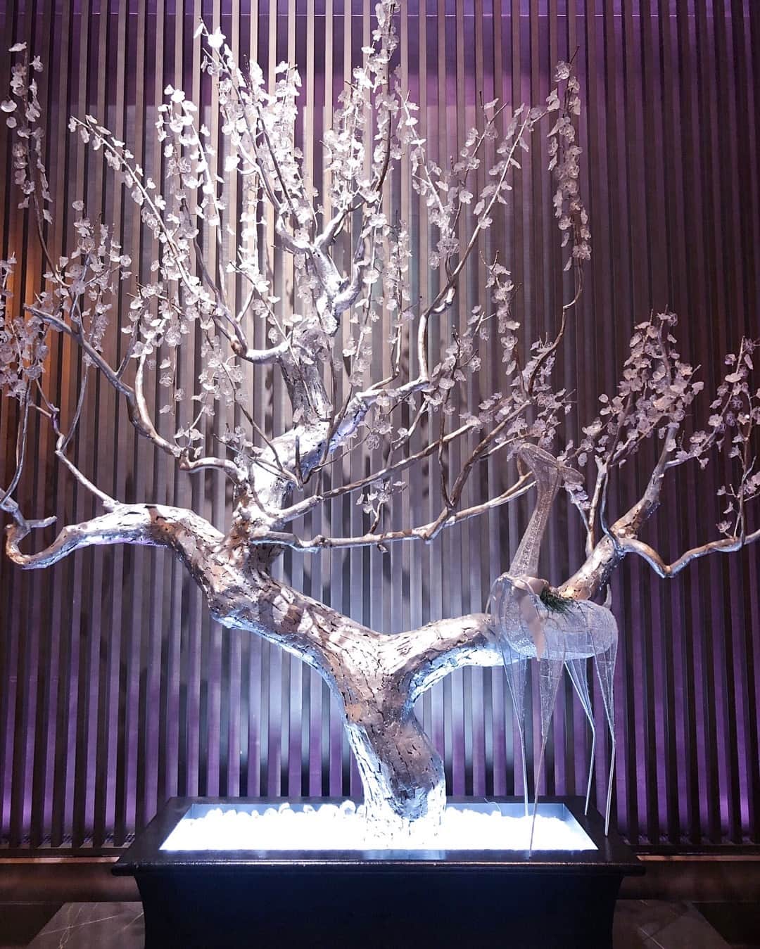 The St. Regis Osakaさんのインスタグラム写真 - (The St. Regis OsakaInstagram)「. エントランスで皆さまを迎えるのは Crystal Tree  大阪城の梅林をモチーフにし モダンな空間を演出しています  中村丈治・今村知佐の作品  大阪城の梅林を探しに 散歩に出掛けたいですか？  As soon as entering our hotel, you willl be first welcomed by our exquisite Swarovski Crystal Tree.  Behind the brightness of crystal, did you know this tree represents a famous plum tree of Osaka Castle?  Would you like to take a short walk together to Osaka Castle and look for it?  #stregis #stregishotel #stregisosaka #osaka #luxuryhotel #exquisite #besthotel #osakahotel #marriott #5starhotel #luxurydestination  #hotelroom #hotelsandresorts #hotellife  #luxurytrips #beautifulhotels #japantravel  #kansai #travellife #travelphotography」3月9日 13時40分 - stregisosaka