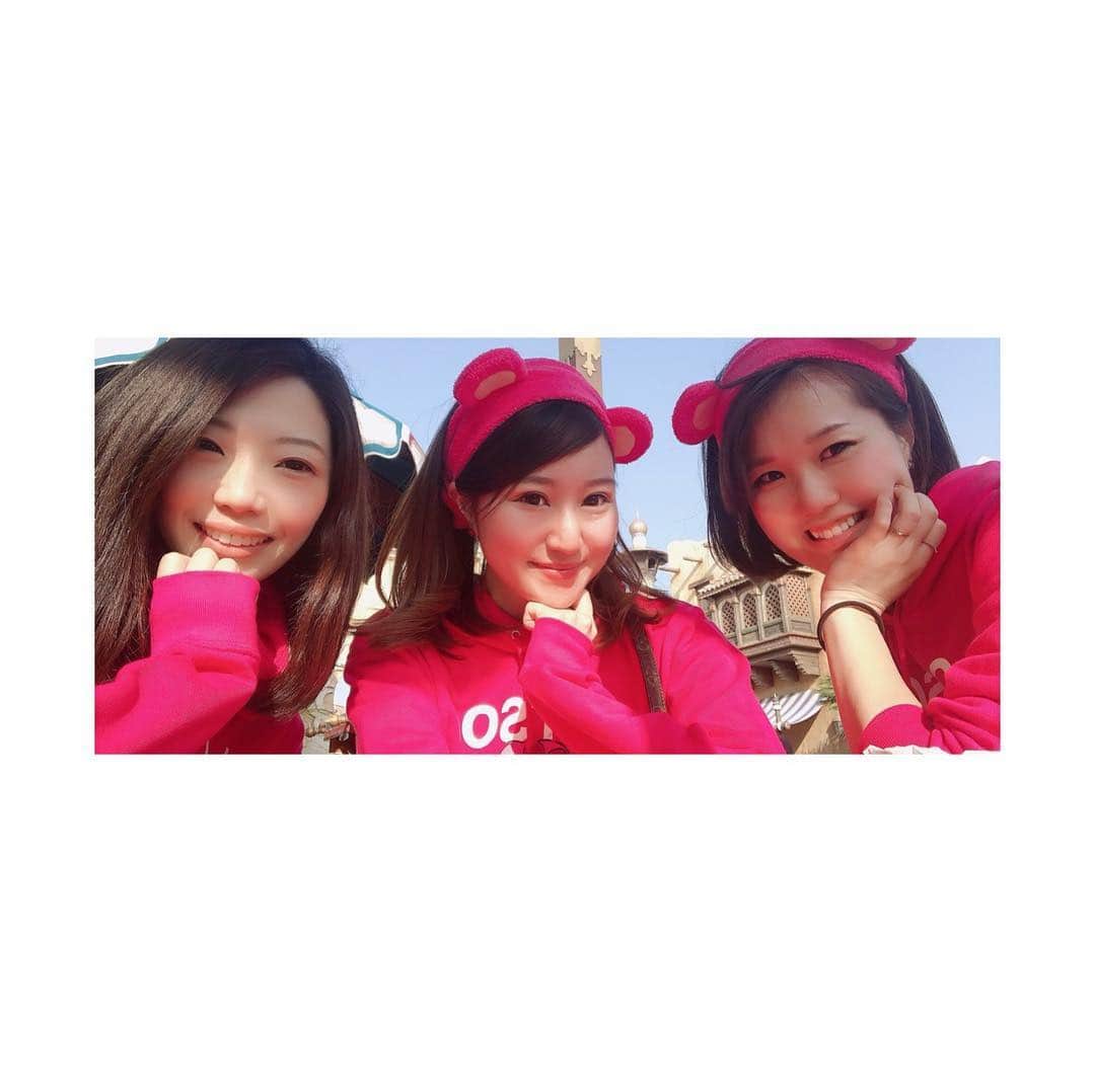 高田桃衣さんのインスタグラム写真 - (高田桃衣Instagram)「平成最後のディズニー🥚 ピンクな3人組🐻🐻🐻 #ディズニー #ロッツォ」4月8日 6時21分 - tkdmmi