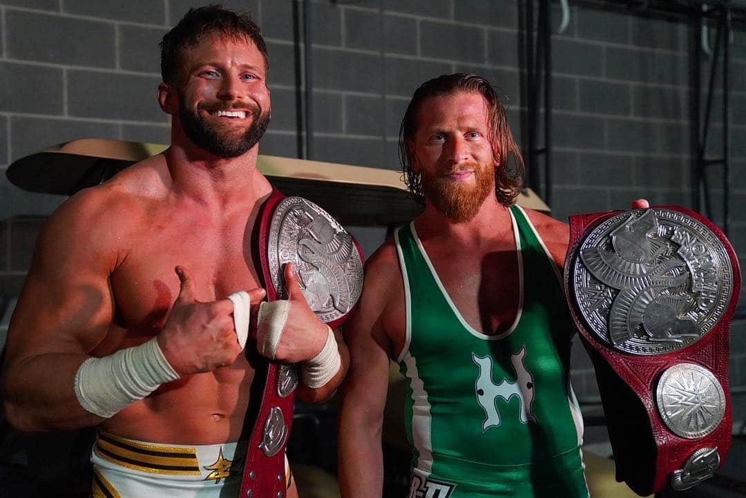 WWEさんのインスタグラム写真 - (WWEInstagram)「#AndNew #Raw Tag Team Champions!  @zryder85 @thecurthawkins」4月8日 7時44分 - wwe