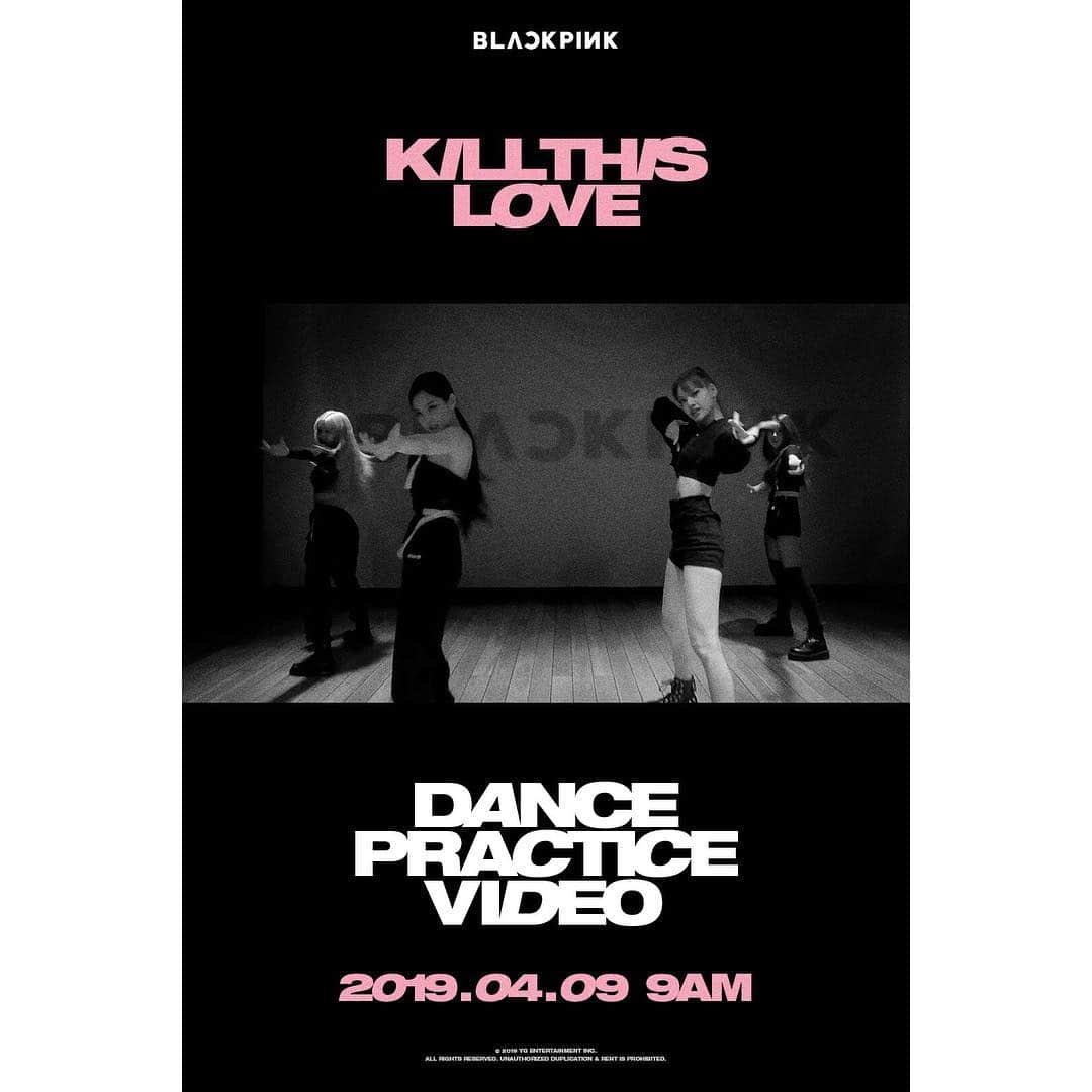 BLACKPINKさんのインスタグラム写真 - (BLACKPINKInstagram)「#BLACKPINK #블랙핑크 #KILLTHISLOVE #DANCE_PRACTICE  #20190409_9AM #RELEASE #YG」4月8日 9時01分 - blackpinkofficial