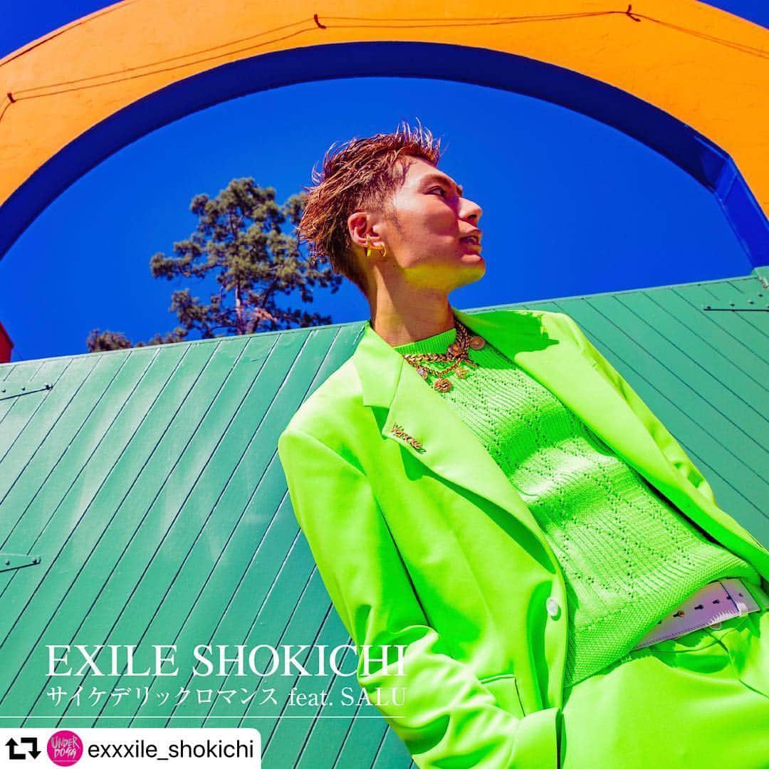 TOMO のインスタグラム：「@exxxile_shokichi 君のミュージックビデオとスチールを担当させていただきました！まずはスチールから公開！#works #producer #photographer #photography #shooting #shootbyme #shokichi #exileshokichi #repost @exxxile_shokichi ・・・ 4.19 サイケデリックロマンス🌈🌈 @salu_info」