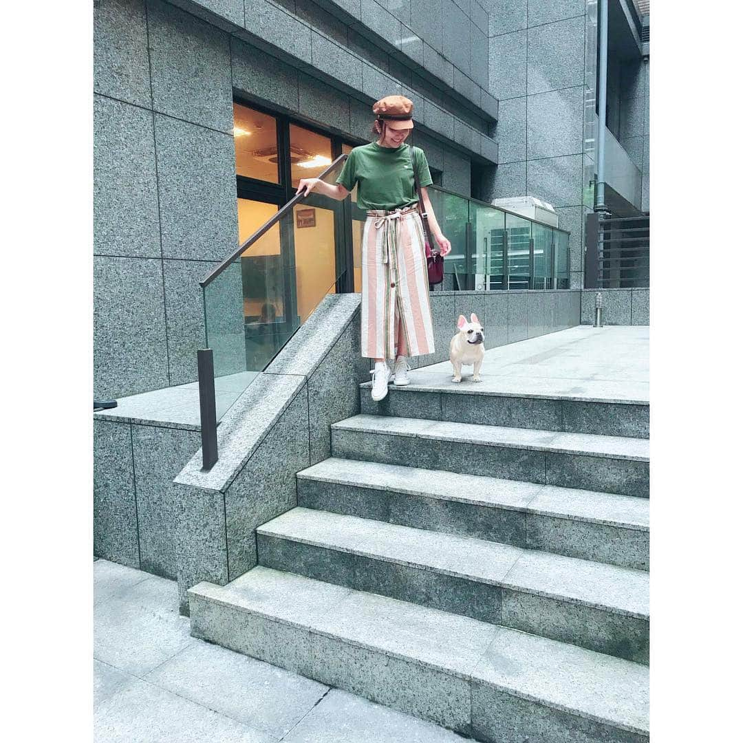 千田愛紗さんのインスタグラム写真 - (千田愛紗Instagram)「Hanaとお散歩🌿  #frenchbulldog」4月8日 11時10分 - aisa1108