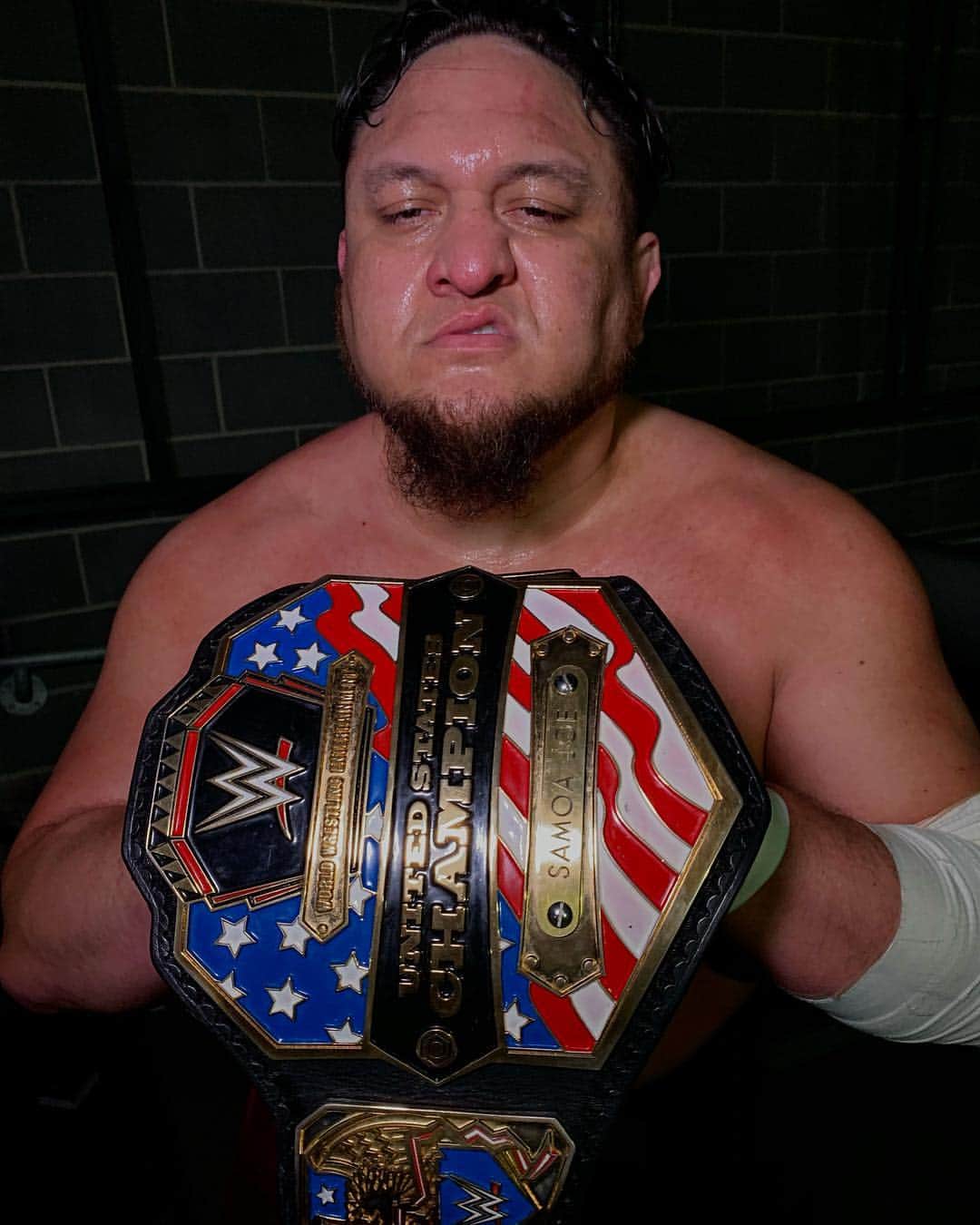 WWEさんのインスタグラム写真 - (WWEInstagram)「#AndStill... #UnitedStatesChampion @samoajoe_wwe #WrestleMania」4月8日 11時04分 - wwe