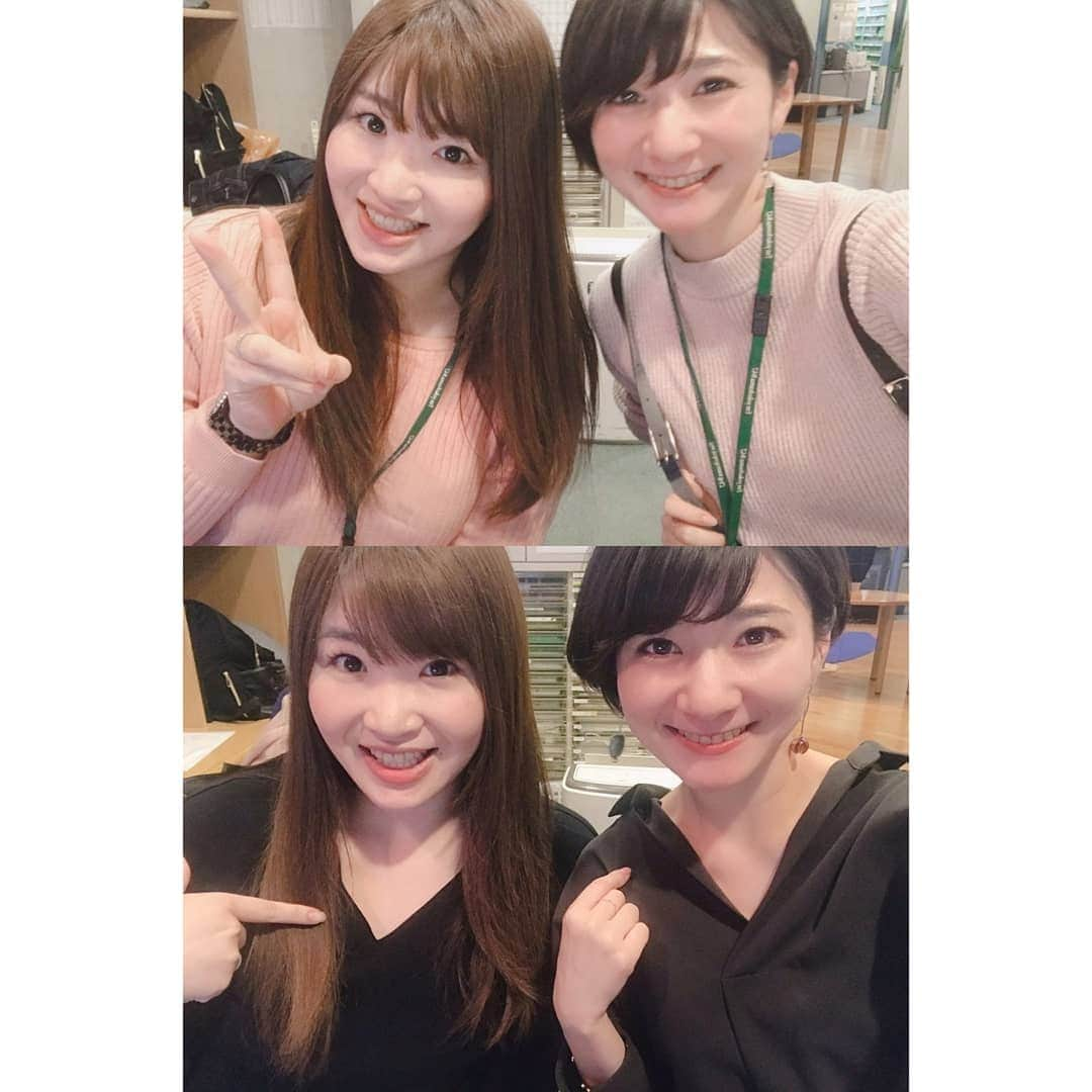 矢田部ゆかさんのインスタグラム写真 - (矢田部ゆかInstagram)「新年度のFMヨコハマニュース📻 横内アナと2日連続の服かぶり😆 月曜は横浜でソメイヨシノが満開に🌸 ということで二人ともピンクのニット😘（後付け😜）」4月8日 13時16分 - yucaparis93