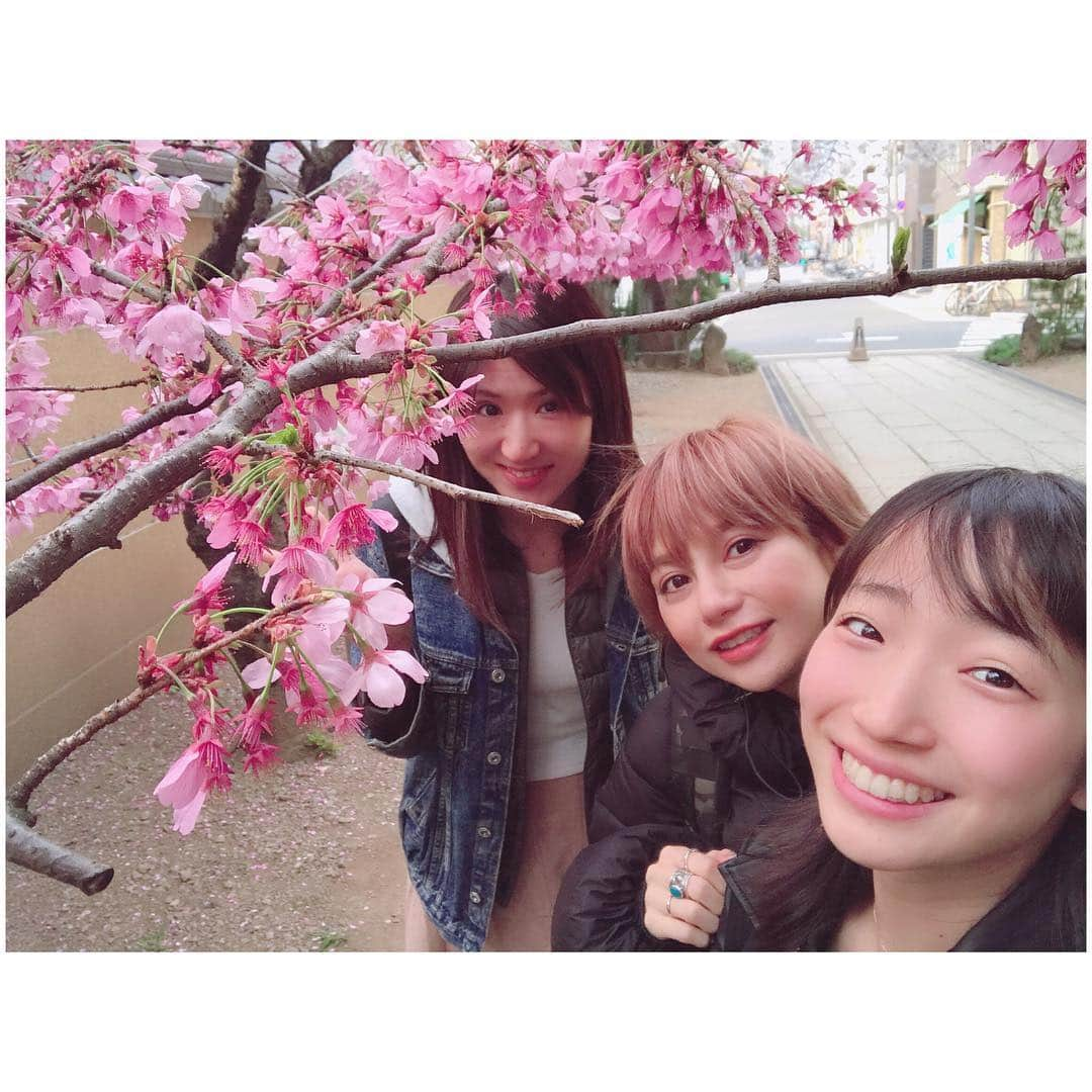 有明ゆなさんのインスタグラム写真 - (有明ゆなInstagram)「桜みてテンションあがってた♡ ピンクの色がすごく綺麗だったから！ 花見できてよかった(^^) . . . . #中野 #桜 #さくら #サクラ #綺麗 #新井薬師 #新井薬師梅照院 #さくら🌸 #🌸 #女子会 #花見 #えがお #笑顔 #smile #japanesegirl #happygirl」4月4日 9時22分 - ariake_yuna