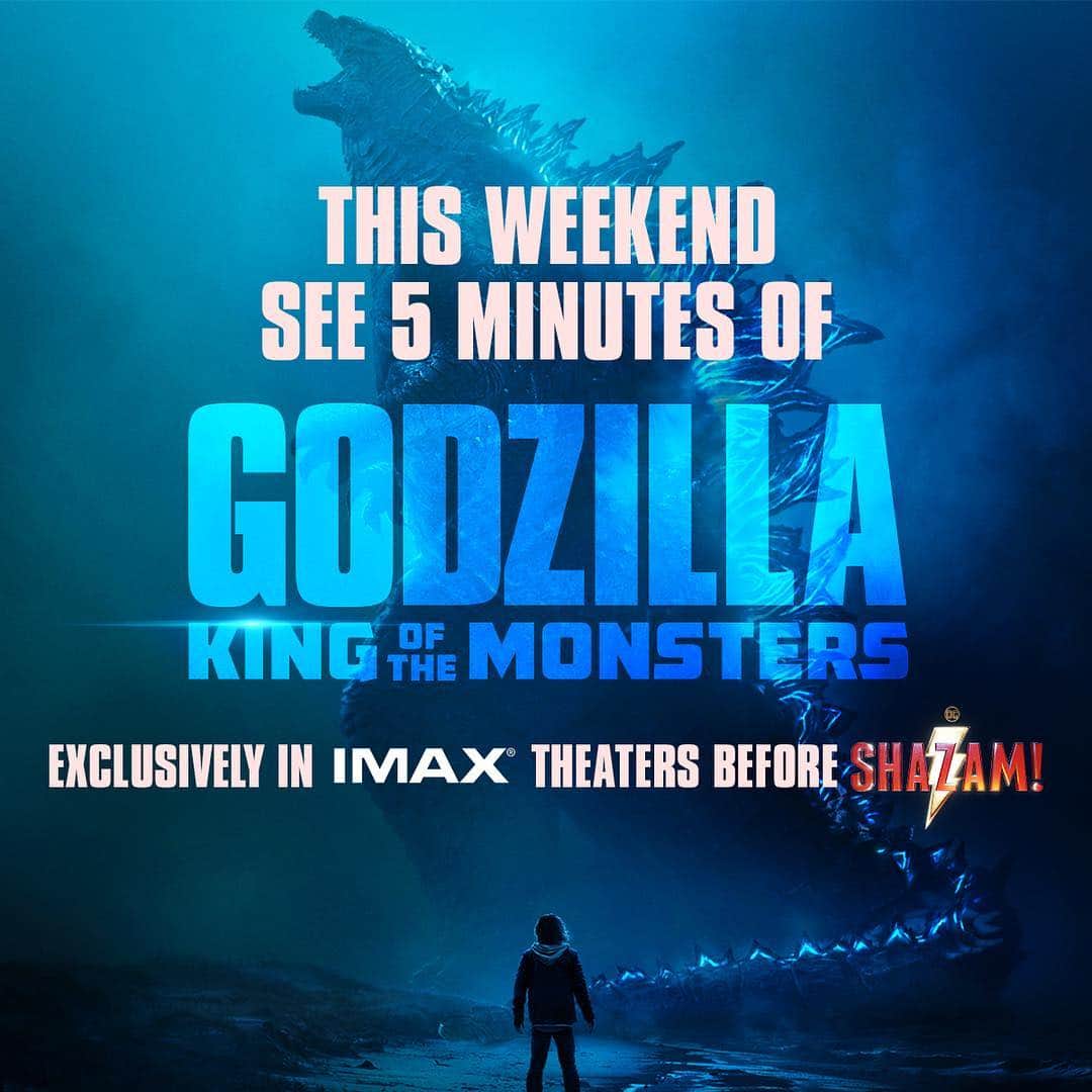 Warner Bros. Picturesさんのインスタグラム写真 - (Warner Bros. PicturesInstagram)「This weekend see 5 minutes of #GodzillaMovie exclusively in @IMAX theaters before #SHAZAM! Find an IMAX location near you now at the link in bio.」4月4日 10時23分 - wbpictures