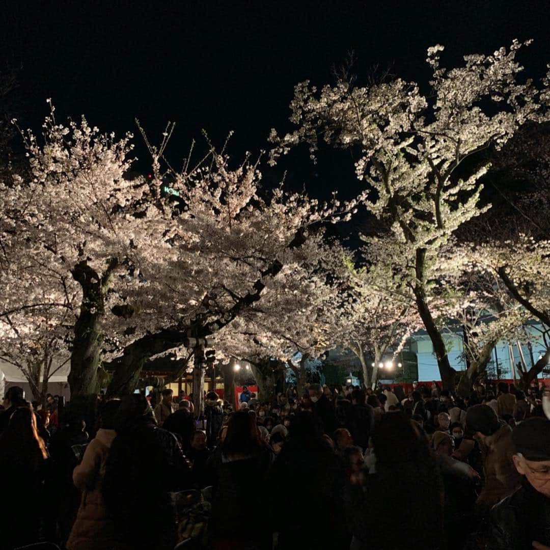 滝川クリステルさんのインスタグラム写真 - (滝川クリステルInstagram)「靖国神社での夜桜能を観に行ってきました🌸 代々の貴重な歴史を受け継いでいるその場に身を置かせていただきながら、静かな空間の中にも一人一人の演者の強い内なる情熱を感じさせてくれる美しい伝統芸能。 本当に素晴らしかったです。 忘れられない１日になりました🌸 #アンミカ夫妻に挟まれて#夜桜能 #束の間の桜の時期に当時の情景を感じさせてくれた貴重な時間」4月4日 10時40分 - christeltakigawa