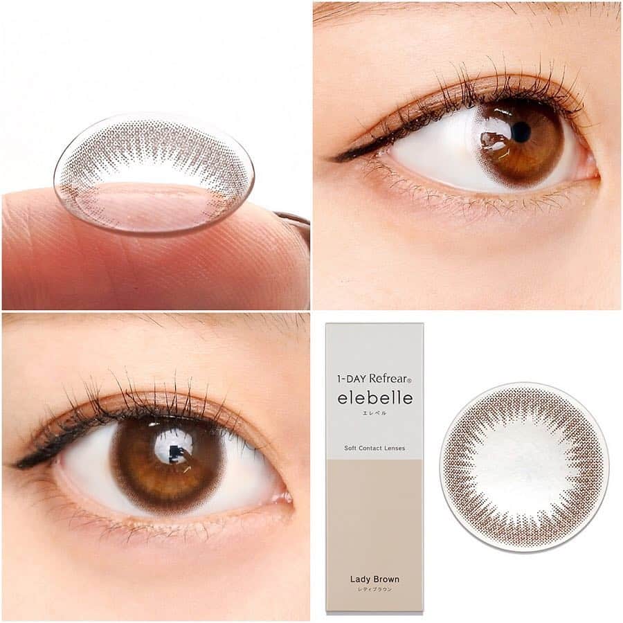 クイーンアイズさんのインスタグラム写真 - (クイーンアイズInstagram)「. #エレベル #レディブラウン . 《LENS SPEC》 👁DIA: 14.2mm🎨着色直径:13.4mm 🔍BC:8.7mm🗓期間:ワンデー 🌤UVカット:なし💧モイスト:あり . 📸:Yukino👀:色素の薄い明るい茶目 . ナチュラルなブラウンのワントーンカラコンです💗 黒目に馴染んで裸眼よりも 柔らかい目元に見せてくれます😘 . 私が明るい茶目という事もあるけど 裸眼をふわっと大きくしたような印象です😏💕 . 同シリーズのエレガントブラックと 同じデザインの色違い✨ レディブラウンの方が柔らかい雰囲気に見えます🍒 . 着色直径13.4mmありますが 数字より小さく感じやすいと思う🤔 ぼかしがしっかり効いていて 瞳の輪郭はふんわりするので あまり大きいと感じないレンズです🤘😉 .  #elebelle #1dayrefrear #ladybrown #1day #color #queeneyes #eyes #eyemakeup #make #makeup #brown #cosmetics #クイーンアイズ #乃木坂46 #齋藤飛鳥 #カラコン #ワンデー #メイク #メイクアップ #コスメ #ブラウン #ナチュラル #カラコンレポ #カラコンレビュー #美瞳 #렌즈」4月4日 12時00分 - queeneyes_official