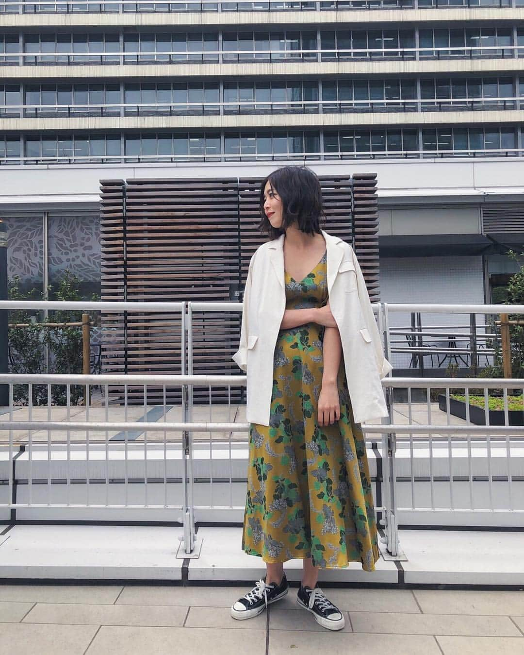 Ameri VINTAGE LUMINE SHINJUKUさんのインスタグラム写真 - (Ameri VINTAGE LUMINE SHINJUKUInstagram)「. LITTLE LINENシリーズ 着回しコーデ③ . LITTLE LINEN OVER JACKET ¥21,200 (+tax) BERRY JACQUARD DRESS ¥20,300 (+tax) . @aym__319  174㎝ . ワンピースの上からサラッと羽織っても お洒落に決まります👗✨ . . #amerivintage #ameri #linen #jacket  #dress #fashion #shinjuku #lumine2」4月4日 12時12分 - ameri_shinjuku