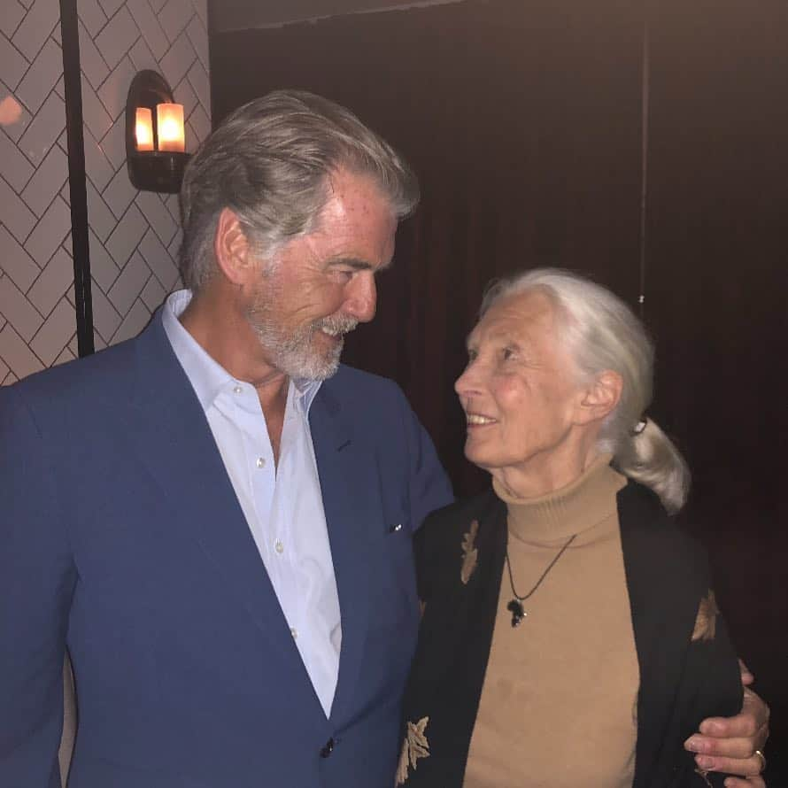 ピアース・ブロスナンさんのインスタグラム写真 - (ピアース・ブロスナンInstagram)「Happy birthday Dr. Jane Goodall. What a grand night! It is always an inspiration to be in your company. You are a powerful force to be reckoned with and I applaud your legendary work. Much love, PB. Photo by @keelyshayebrosnan」4月4日 13時51分 - piercebrosnanofficial