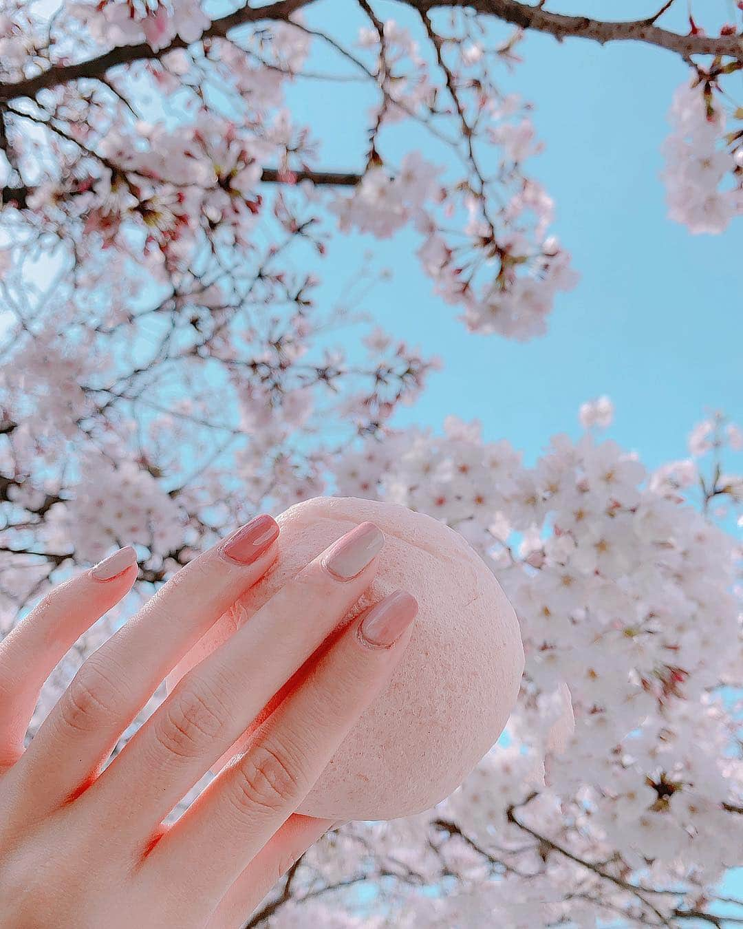 Giann Chanさんのインスタグラム写真 - (Giann ChanInstagram)「桜のパンとピンクのネイル🌸💕 . #Pinknails #パン #ピンク #Sakura  #さくら #桜 #Fukuoka #ctytravelmap  #福岡 #Kyushu #桜月 #櫻花 #ネイルアート」4月4日 14時53分 - chan.tsz.ying