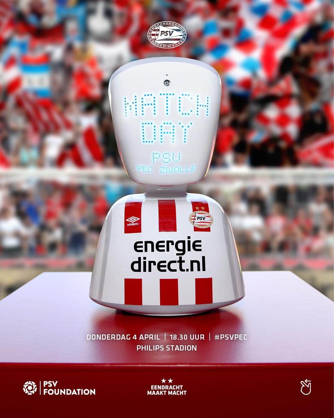 PSVアイントホーフェンさんのインスタグラム写真 - (PSVアイントホーフェンInstagram)「A special matchday today! 🤖 Want to know why? Swipe!  #PSVPEC #morethanfootball」4月4日 15時20分 - psv