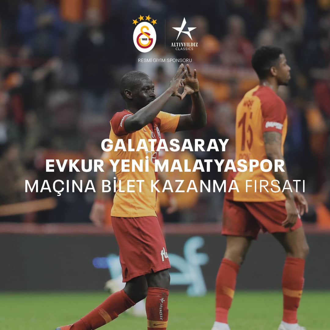 ガラタサライSKさんのインスタグラム写真 - (ガラタサライSKInstagram)「Galatasaray - Evkur Yeni Malatyaspor maçını tribünden izleyecek 3 şanslı çiftten biri olmak ister misin? Yarışmaya katılmak için yapman gereken; @altinyildizclassics sayfasını takip edip, sayfadaki gönderinin altına bir arkadaşını etiketlemek ve #yildizgibigiyin yazmak. Kazananlar Cuma günü saat 17:00’de @altinyildizclassics Instagram hikayesinden duyurulacak. #altinyildizclassics #yildizgibigiyin」4月4日 15時44分 - galatasaray