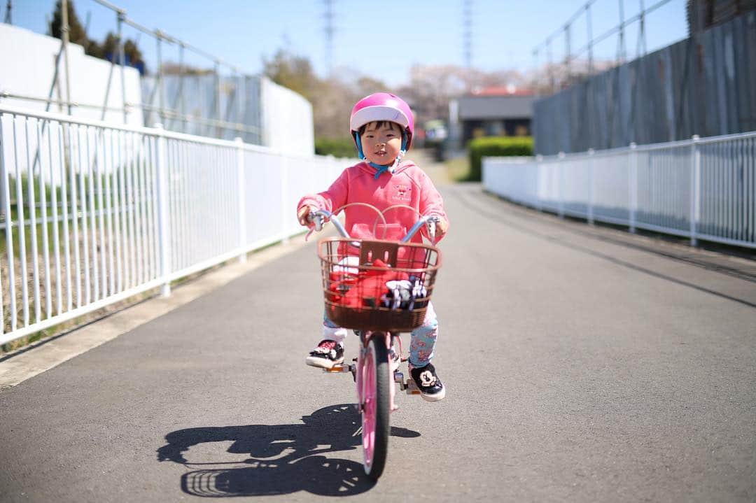 平中克幸さんのインスタグラム写真 - (平中克幸Instagram)「. 今日初めて補助輪外して数分後には少し遠くへ サイクリングに行けるとは驚きでした😂 . . 自由な子なので、休憩であやとり😂 一緒にやろうと言われたけど出来ません😅 . . . ストライダー乗ってたおかげかな。 自転車に乗る前の小さなお子さんには ストライダーかなりオススメです。 . . . #自転車 #5歳 #サイクリング #一発合格 #ストライダーから自転車へ  #この自転車は長女から次女へ」4月4日 19時25分 - katsuyukihiranaka