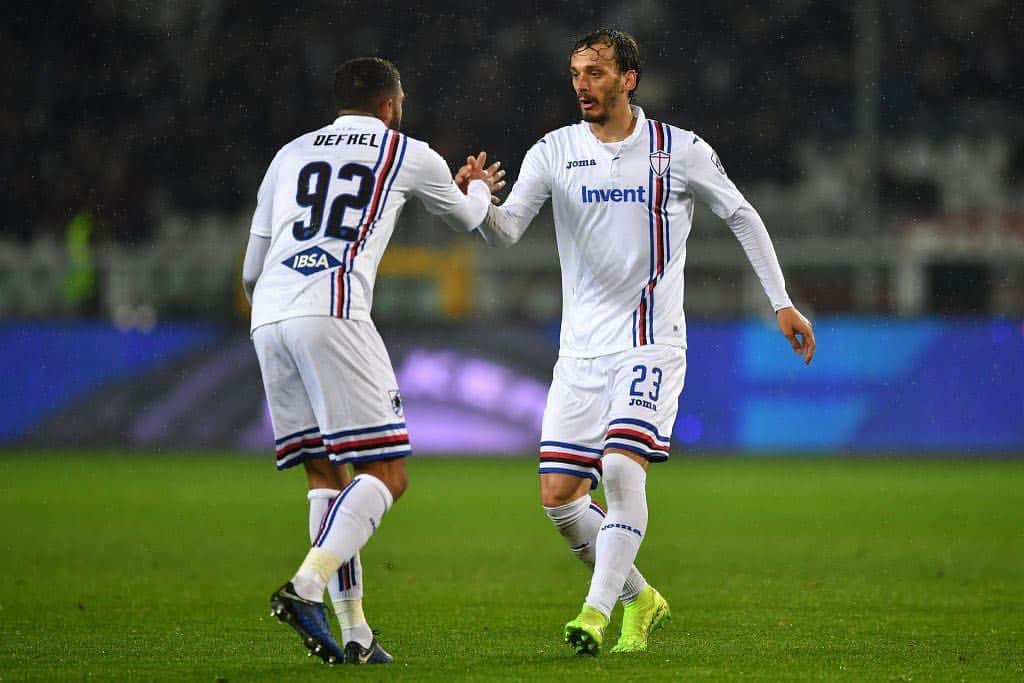 マノロ・ガッビアディーニのインスタグラム：「Non è ancora finita! Testa a sabato 💪 Forza Samp 🔵⚪🔴⚫⚪🔵 #MG23」