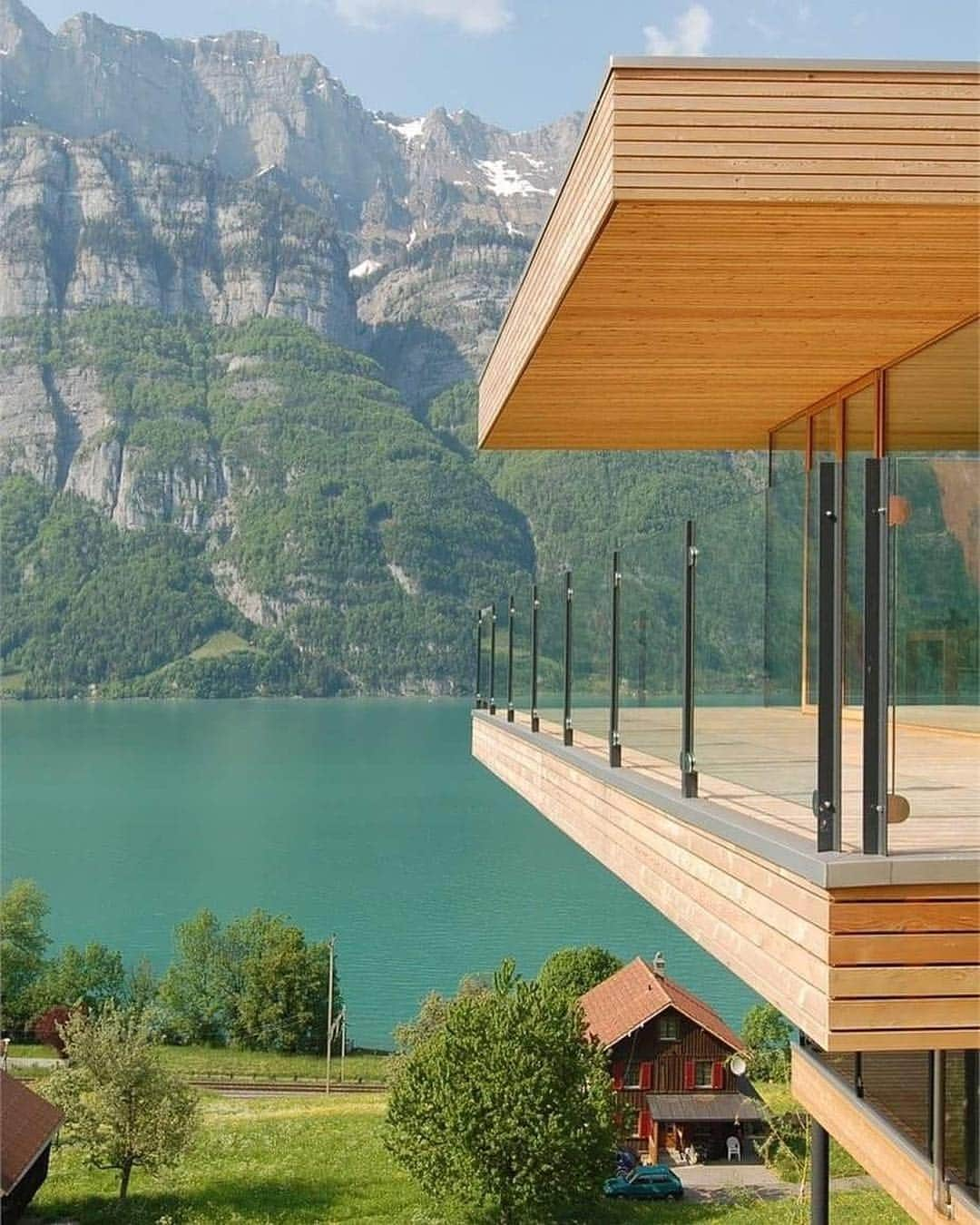 Architecture - Housesさんのインスタグラム写真 - (Architecture - HousesInstagram)「Walensee House designed by KMArchitectureStudio . #luxury #luxuryhome #architect #luxuryhouse #arquitectura #luxurylife #luxurylifestyle #_archidesignhome_  #instadaily #homes #homestyle #instagood #homestyling #madrid #barcelona #españa #architecture #architectureporn #design #modern #architects #instalike #instaday #interiordesign #instacool #instahome」4月4日 19時52分 - _archidesignhome_