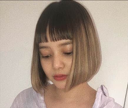 岸本セシルのインスタグラム：「🌸mini bob🌸  出産後、久しぶりに私の癒しスポットである @shima_harajuku_leap  にてhaircut✂︎ 授乳中に髪の毛が邪魔になっちゃってたので短くしてもらいました😁  @nasup  なすちゃんいつもありがとうー💛  カットの間、待ってくれた旦那🐻と娘🐣にも感謝💕  #newhair #bobhair #リフレッシュ #少しでも痩せて見える角度とトリミング #なすちゃん感謝 #風邪気味かあちゃん #はやく治します(T ^ T)」