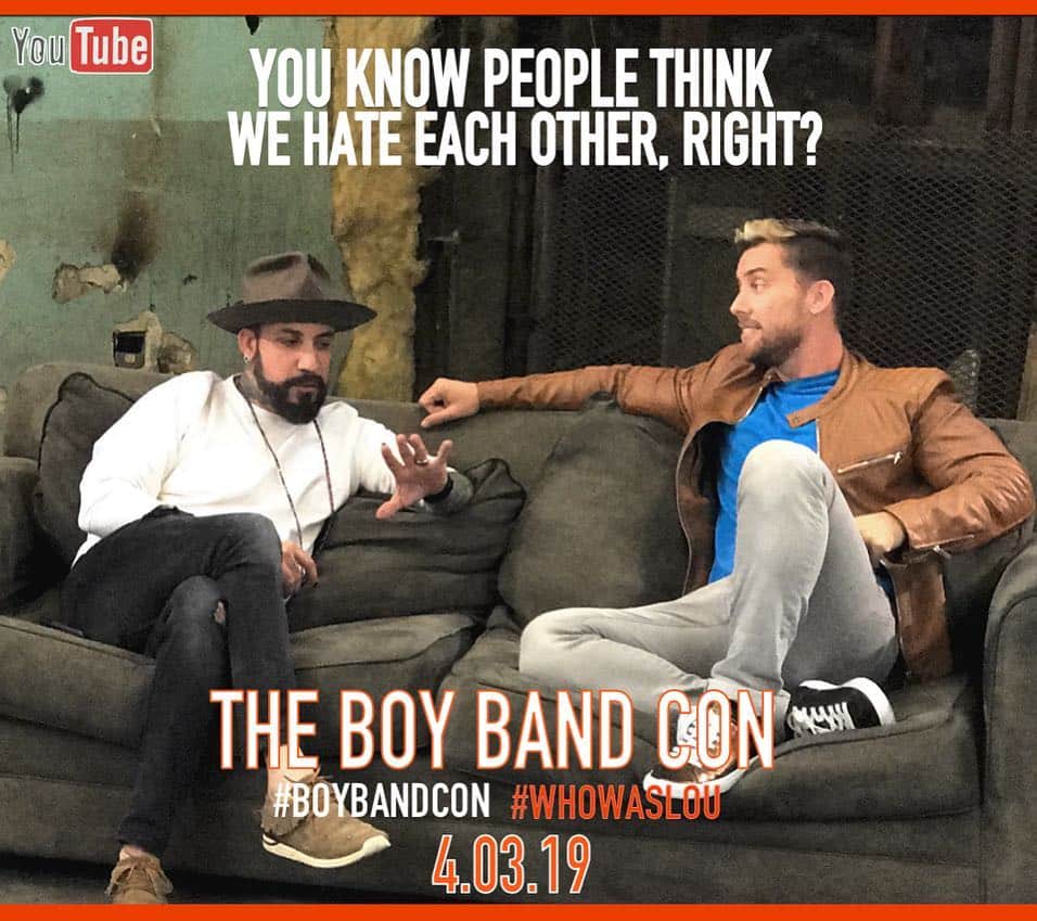 ランス・バスさんのインスタグラム写真 - (ランス・バスInstagram)「Who is YouTube and chillin’ tonight?? The #BoyBandCon out now on YouTube Premium. ❤️ #WhoWasLou?」4月4日 21時45分 - lancebass