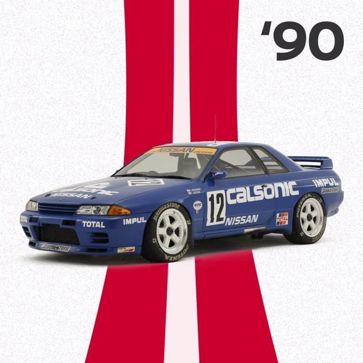 のインスタグラム：「The #SKYLINE GT-R #BNR32, nicknamed #Godzilla, won at 1990 Macau GP, 1991 Bathurst 1000 and the 1991 Total 24 Hours at Spa. #TBT #Heritage #NISMO」