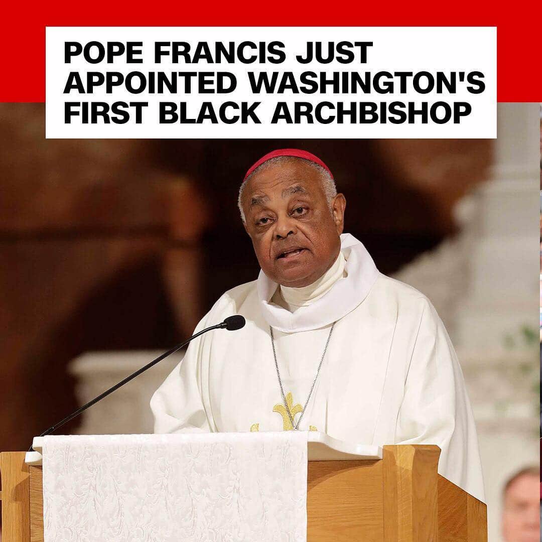 CNNさんのインスタグラム写真 - (CNNInstagram)「Pope Francis is appointing Wilton Gregory to lead the Washington diocese, giving the US capitol its first African American archbishop. Gregory will replace Cardinal Donald Wuerl, who resigned in October after a report accused him covering up for predecessor linked to sexual abuse. (📸: Darron Cummings/AP)」4月4日 22時58分 - cnn