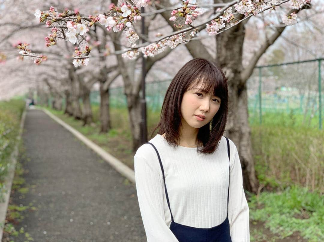 永島聖羅さんのインスタグラム写真 - (永島聖羅Instagram)「桜と私🌸 . . ロケの時にスタッフさんが 撮ってくれました❤︎ . #永島聖羅」4月4日 22時51分 - seira_nagashima