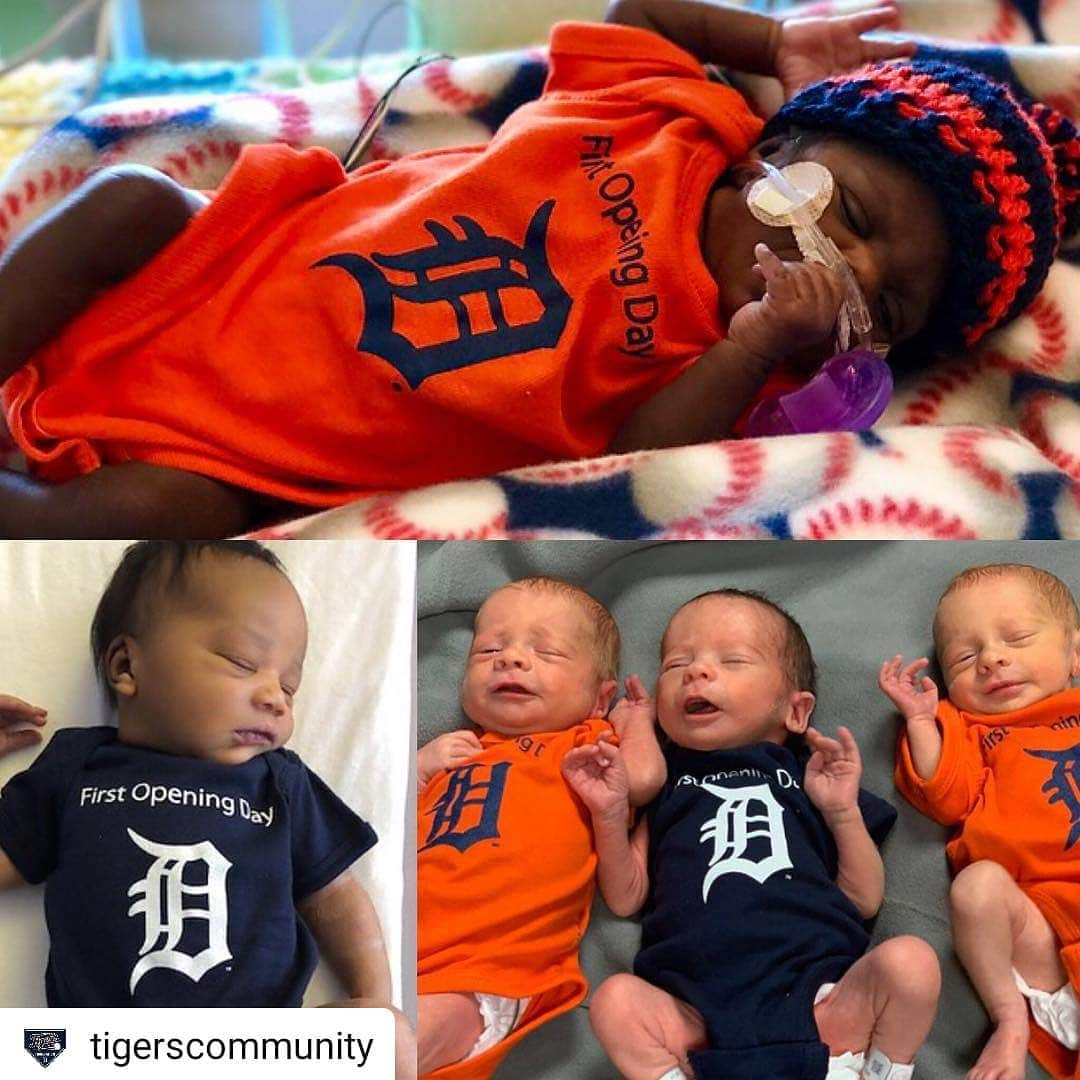 デトロイト・タイガースさんのインスタグラム写真 - (デトロイト・タイガースInstagram)「Your first Opening Day is always special. Proud to be your partner, @chmfoundation. #OpeningDayDET #repost  @tigerscommunity」4月4日 22時55分 - tigers