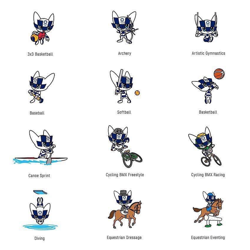オリンピックチャンネルさんのインスタグラム写真 - (オリンピックチャンネルInstagram)「And now presenting the #Tokyo2020 sport and discipline specific mascot images! Which one is your favourite? 😯 #Miraitowa @olympics. (📷: @Tokyo2020)」4月4日 23時01分 - olympicchannel_x