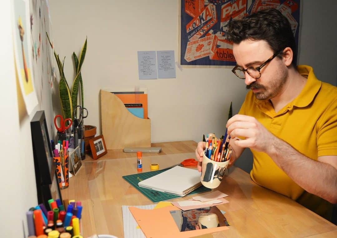 Dribbbleさんのインスタグラム写真 - (DribbbleInstagram)「“My style is all about accepting and celebrating the quirks, hiccups, and happy accidents that happen from making things by hand.” @hayden__davis shares what his freelance life looks like as a creative in NYC. Full story on the blog: dribbble.com/stories ⠀ ⠀ #dribbble #courtsideinterview #freelancelife #design #illustration #dribbblers」4月4日 23時05分 - dribbble