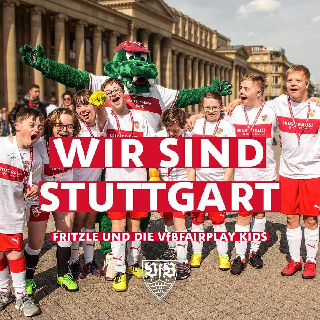 VfBシュトゥットガルトさんのインスタグラム写真 - (VfBシュトゥットガルトInstagram)「Pure Stuttgarter Lebensfreude – Danke an unsere VfBfairplay Kids. Ihr zeigt uns, was wirklich zählt. #wirsindstuttgart _ #VfB #VfBfairplay #fritzle #Inklusion」4月5日 0時33分 - vfb