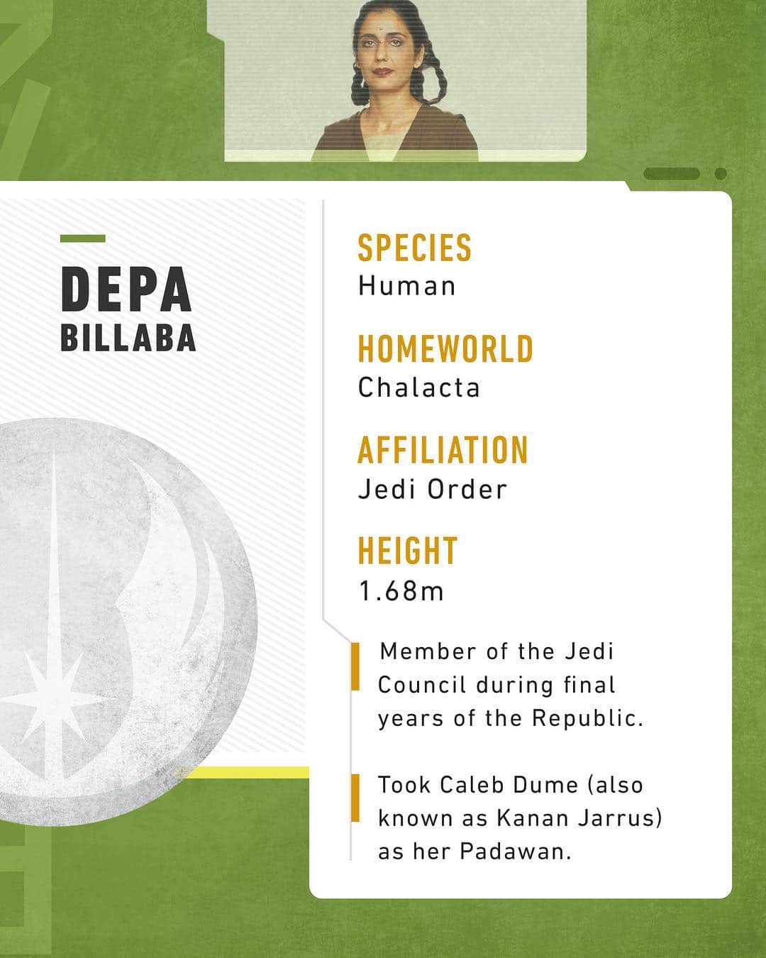 スター・ウォーズさんのインスタグラム写真 - (スター・ウォーズInstagram)「Did you know: Jedi Council member Depa Billaba’s time served during the Clone Wars holds a connection to #StarWarsRebels. Swipe to learn more.」4月5日 11時43分 - starwars